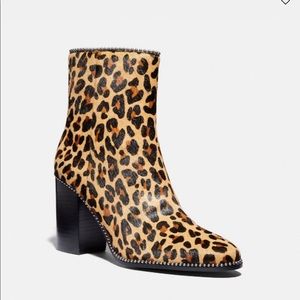 Coach Drea Ball Leopard Booties size 8.5